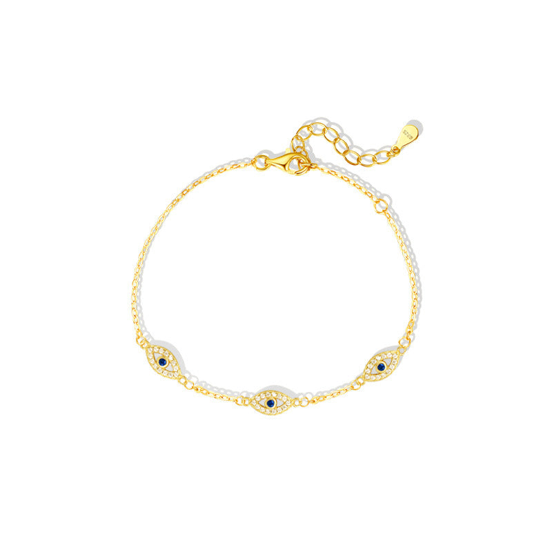 Wholesale Devil' s Eye Micro inlaid Zircon Necklace