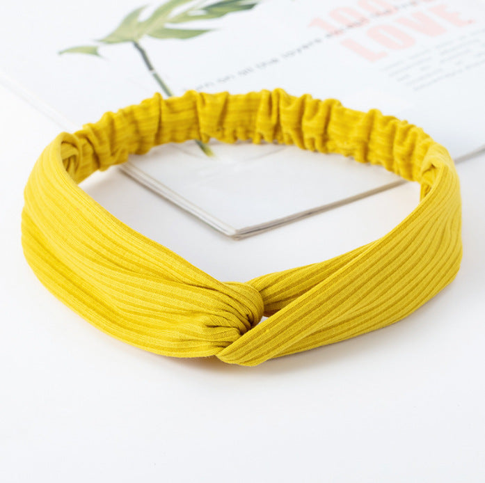 Wholesale Knitted Headband Face Wash Hair Band Solid Color Elastic Hair Band Yoga Sports Hair Band Headband Women
