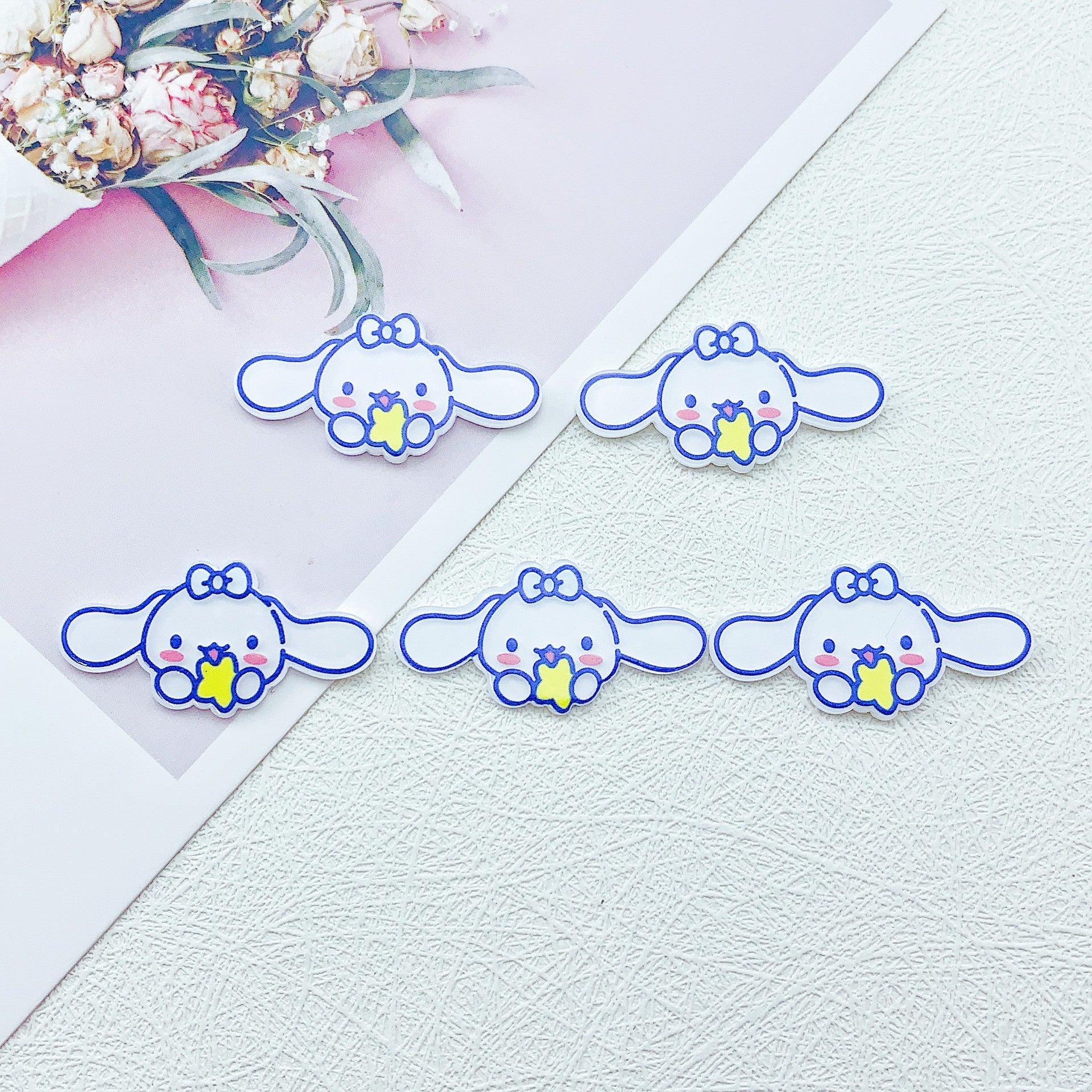 Wholesale 30pcs/ pack Acrylic Cartoon Acrylic Flatback Patch Handmade DIY Accessories