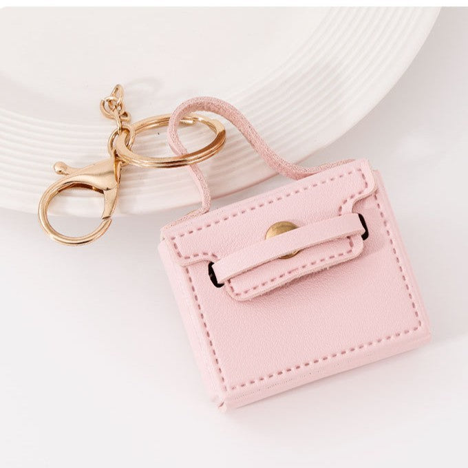Wholesale Solid color small square bag keychain