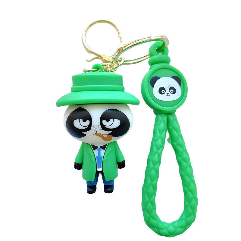 Wholesale Creative PVC National Trend Panda Keychain