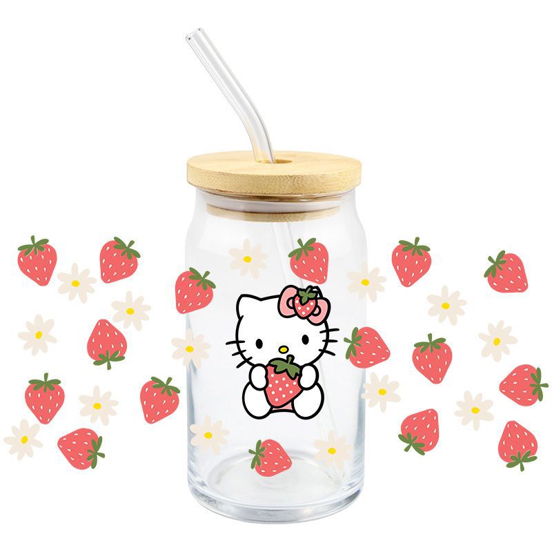 Wholesale 5pcs Cartoon Cute Cat 16oz Cup UV DTF Wraps OLY Exclusive