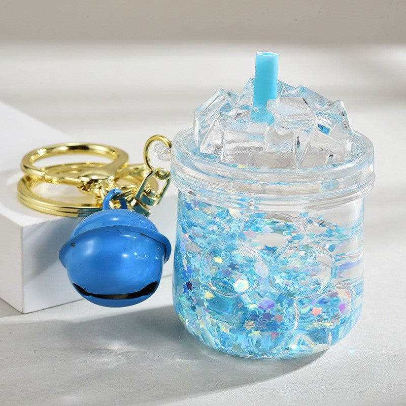 Wholesale Acrylic Oil-Filled Pendant Luminous Iceberg Cup Keychain