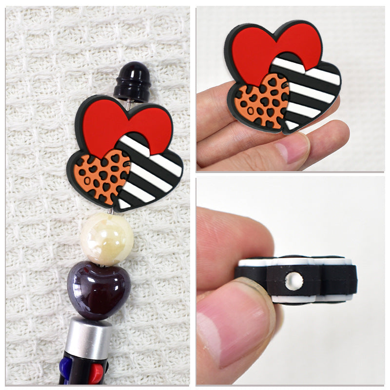 Wholesale  Random 100pcs/pack  Cartoon colored bead Focal Beads