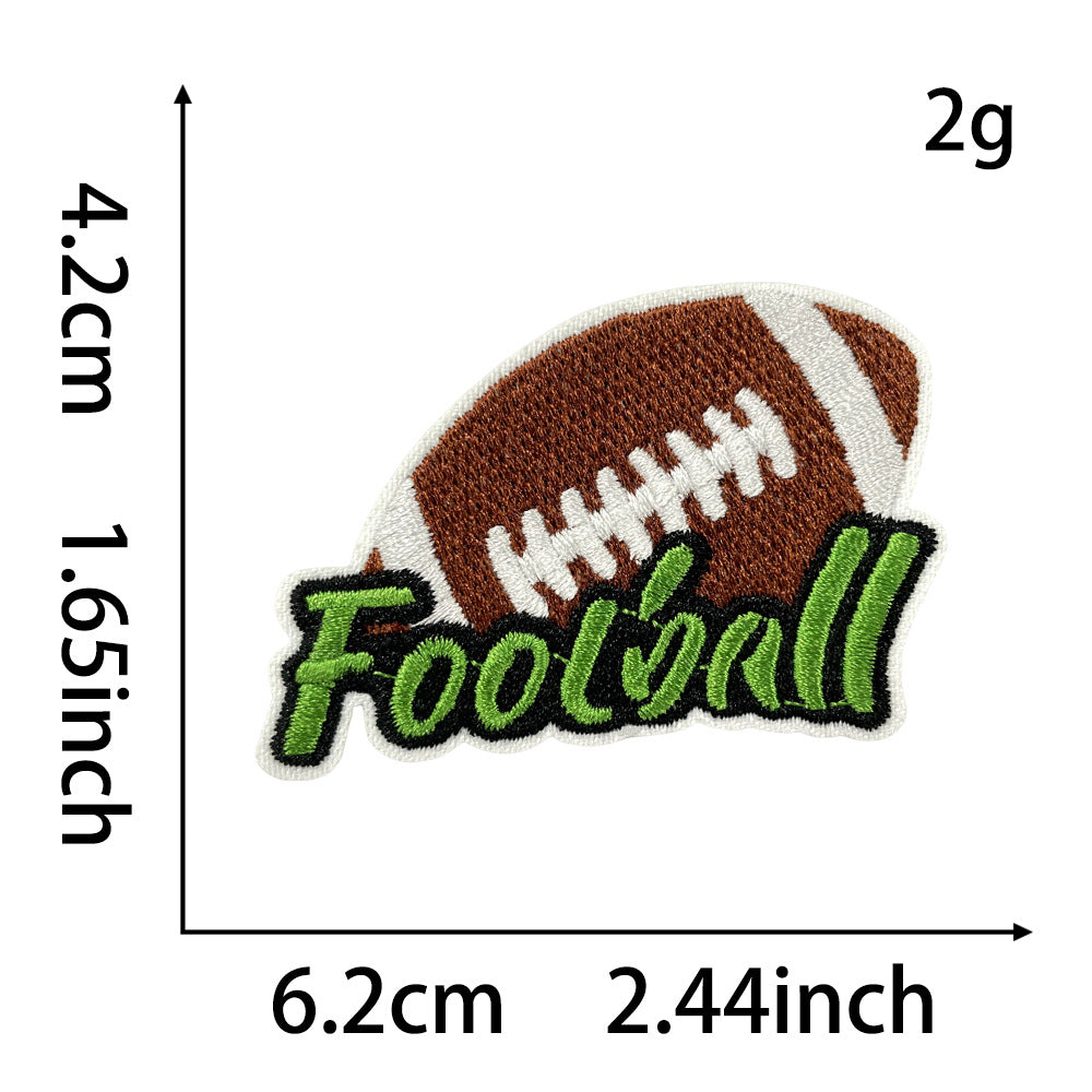Wholesale Game Day Embroidered Patch Iron On Football Design For Coats Fashion Clothing Accessory