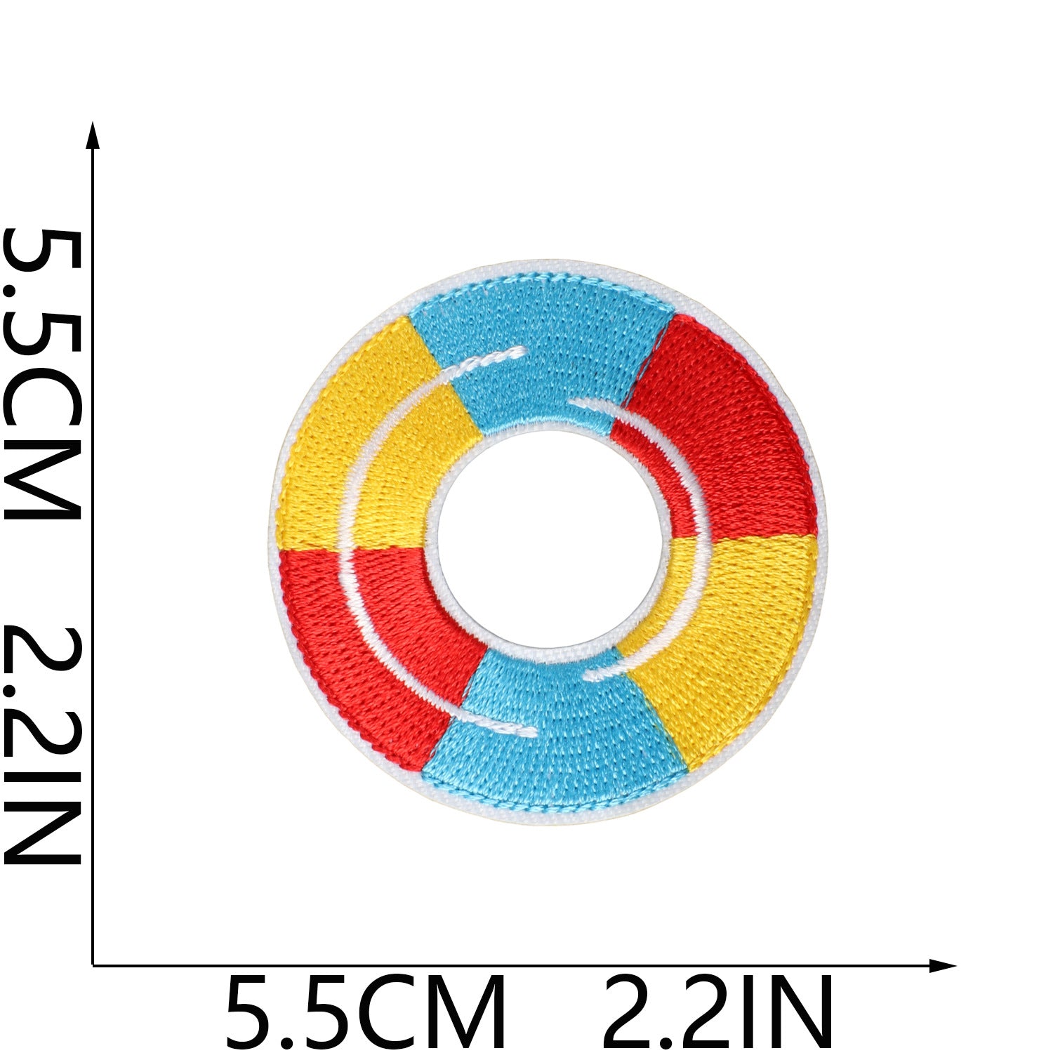 Wholesale Fashion Embroidery Patch Polyester Beach Ice Cream Applique For Clothing Bags And DIY Craft Projects