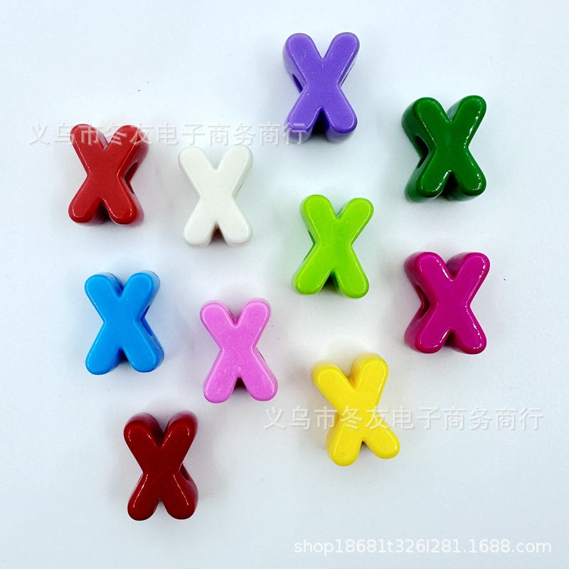 Wholesale  20pcs/pack   Acrylic large-hole letter Letter Beads