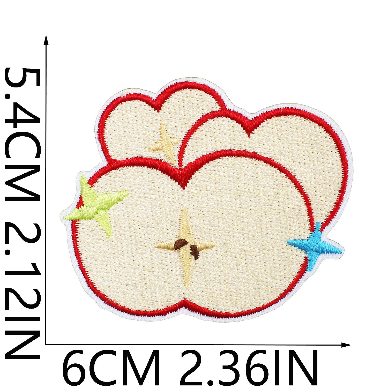 Wholesale Cartoon Apple Embroidered Fabric Patch Apple Cake Patch