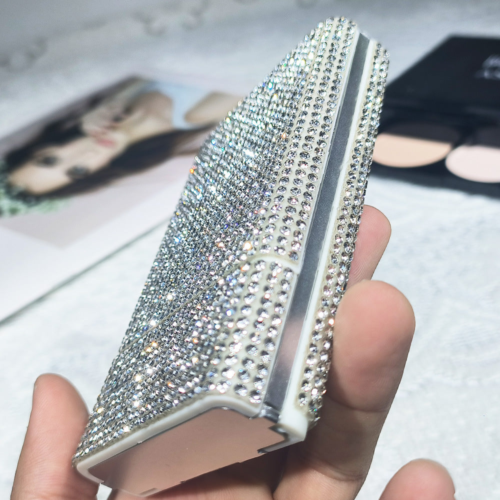 Wholesale Diamond Studded Women's Concealed Button Push-pull Personalized Sparkling Diamond Cigarette Box