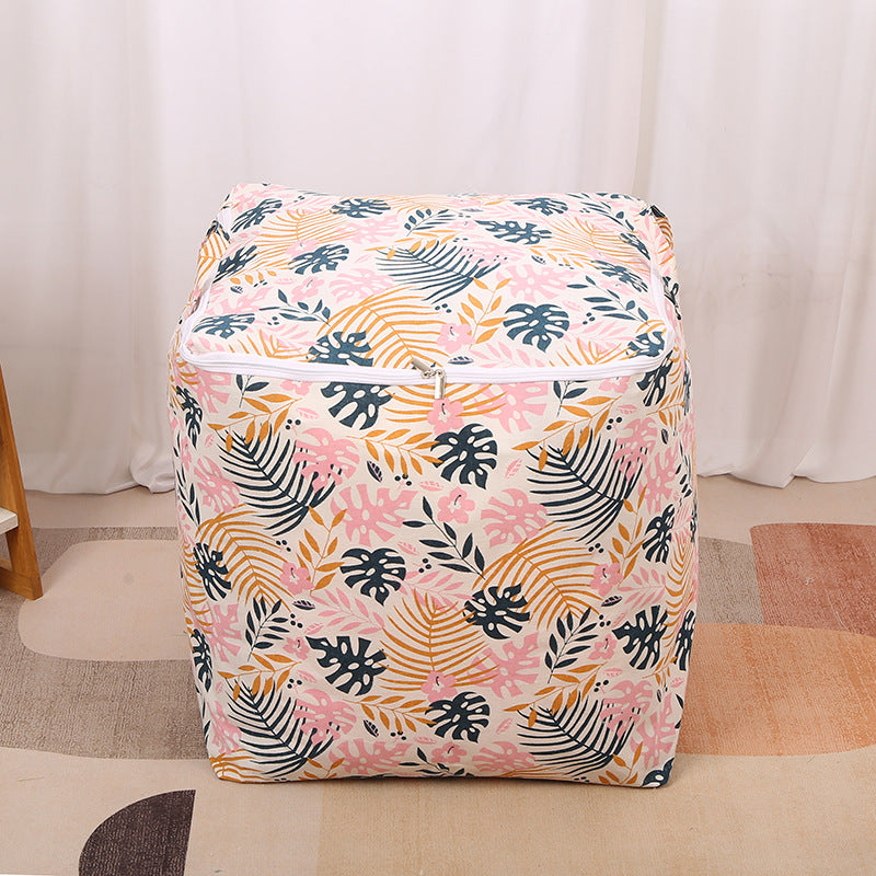 Wholesale Cotton and Linen Foldable Zipper Storage Bags