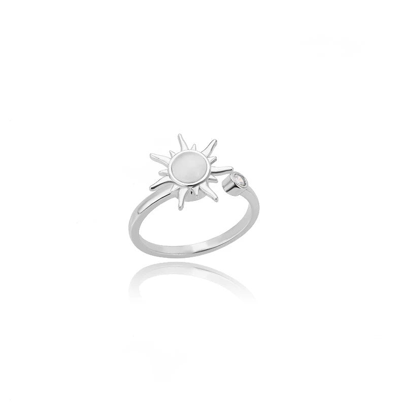 Wholesale stainless steel geometric ring niche design adjustable ring