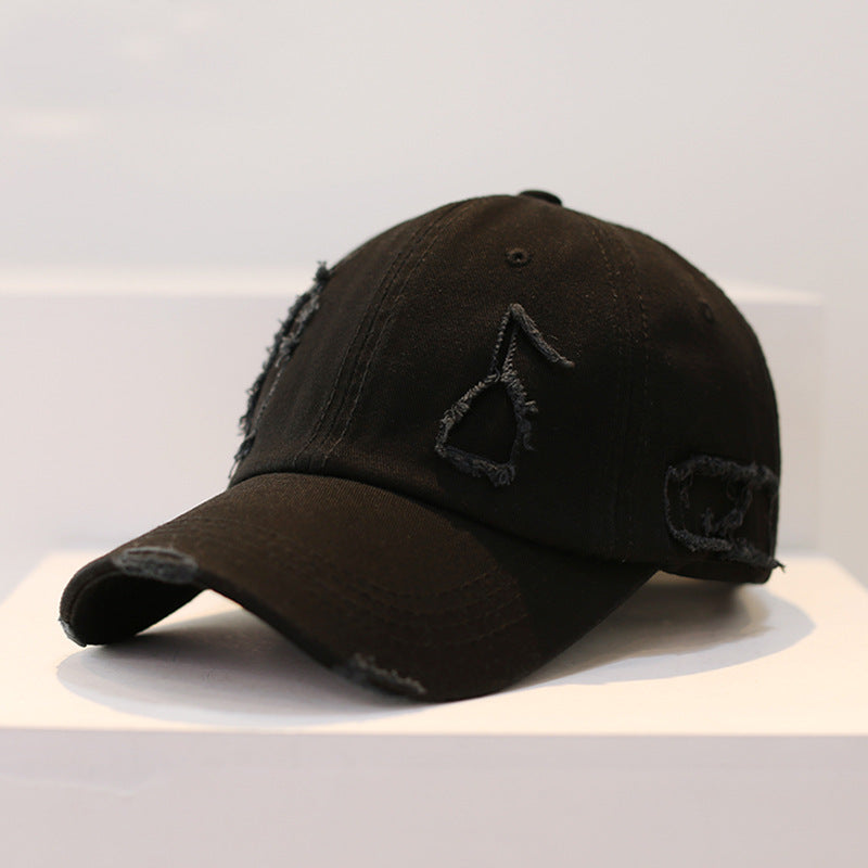Wholesale Distressed Hole Solid Color Hip Hop Baseball Cap