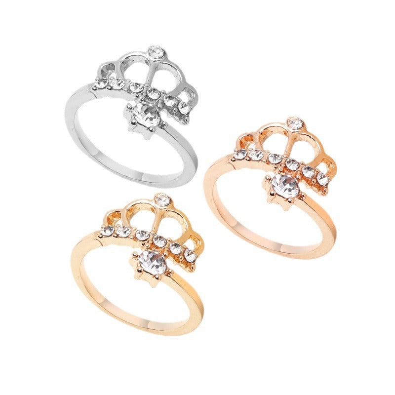 Wholesale Simple crown imitation silver ring jewelry accessories