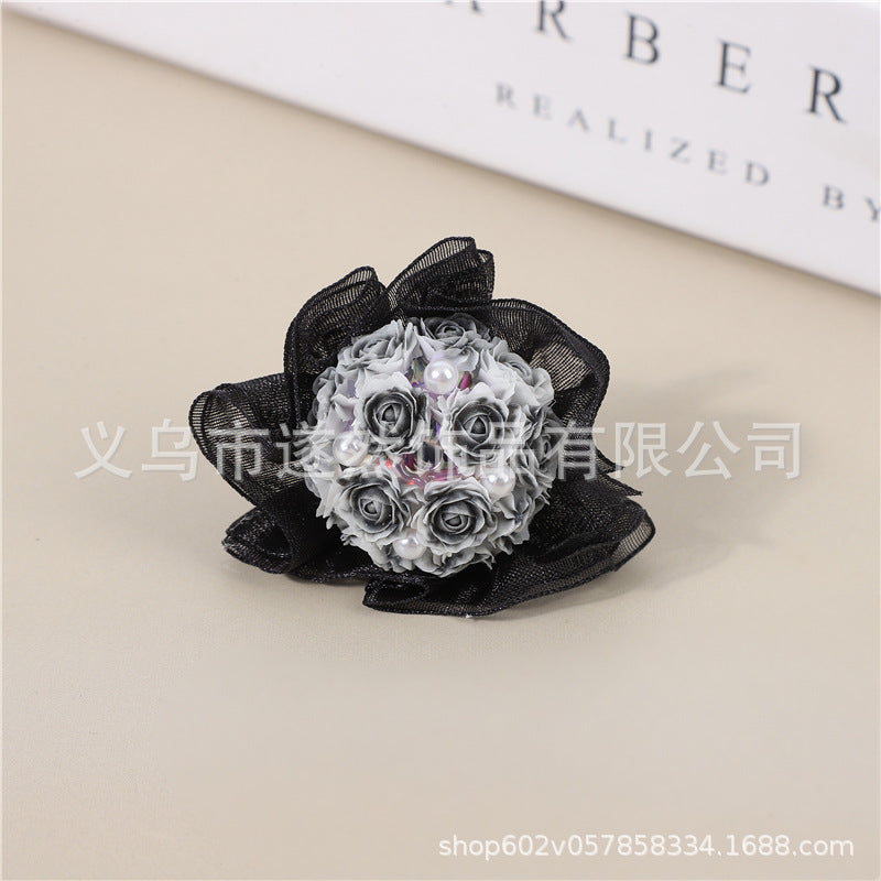 Wholesale 6pcs Heavy Industry Handmade Beads and Diamonds High-grade Luminous Bouquet DIY Jewelry Accessories