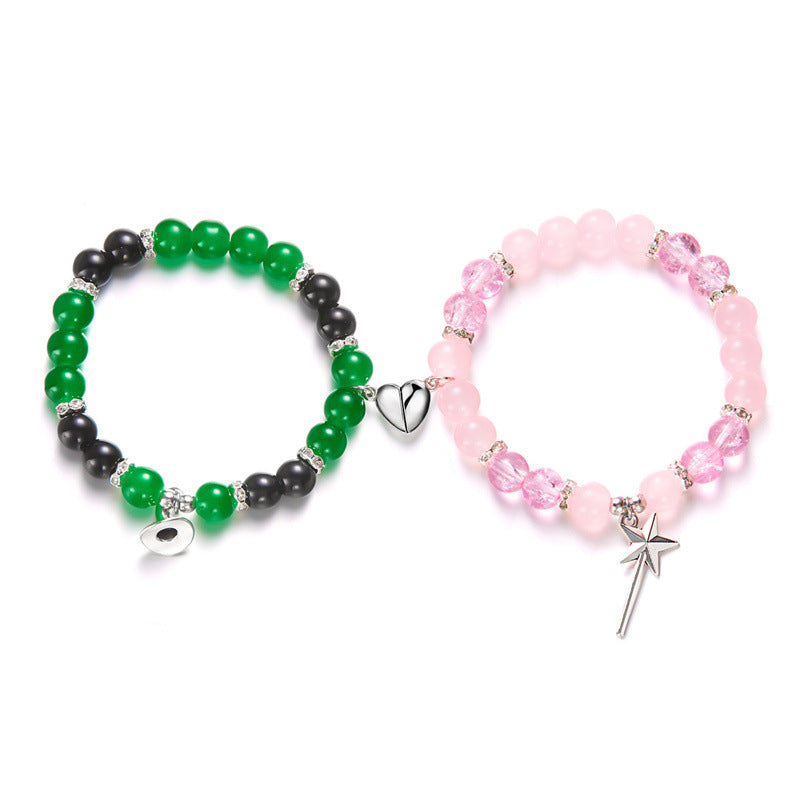 Wholesale Magic Witch Glass  Love Magnetic  Bracelet