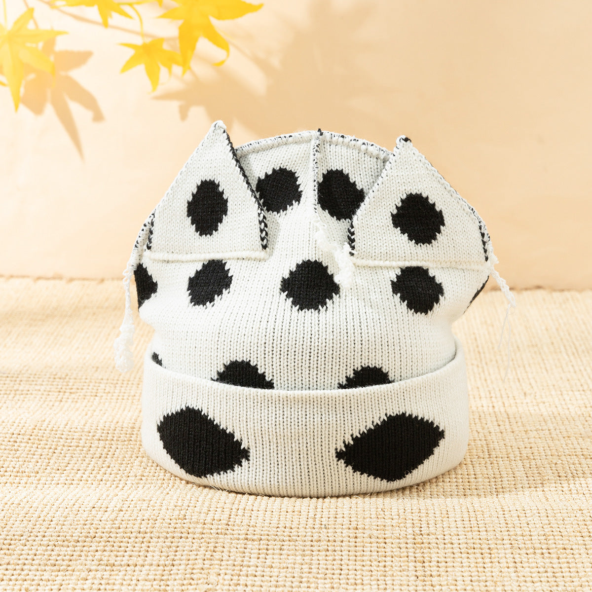 Wholesale Cute Cat Ears Knitted Hat Children's Cold-proof and Warm Woolen Hat