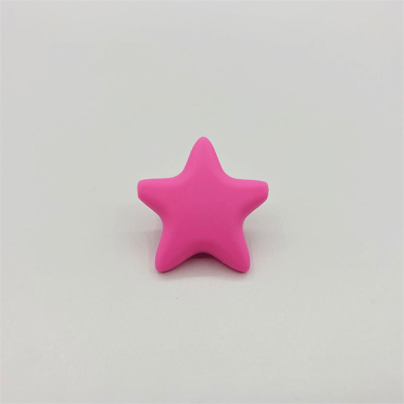Wholesale10PCS  Pentagram DIY Silicone Beads