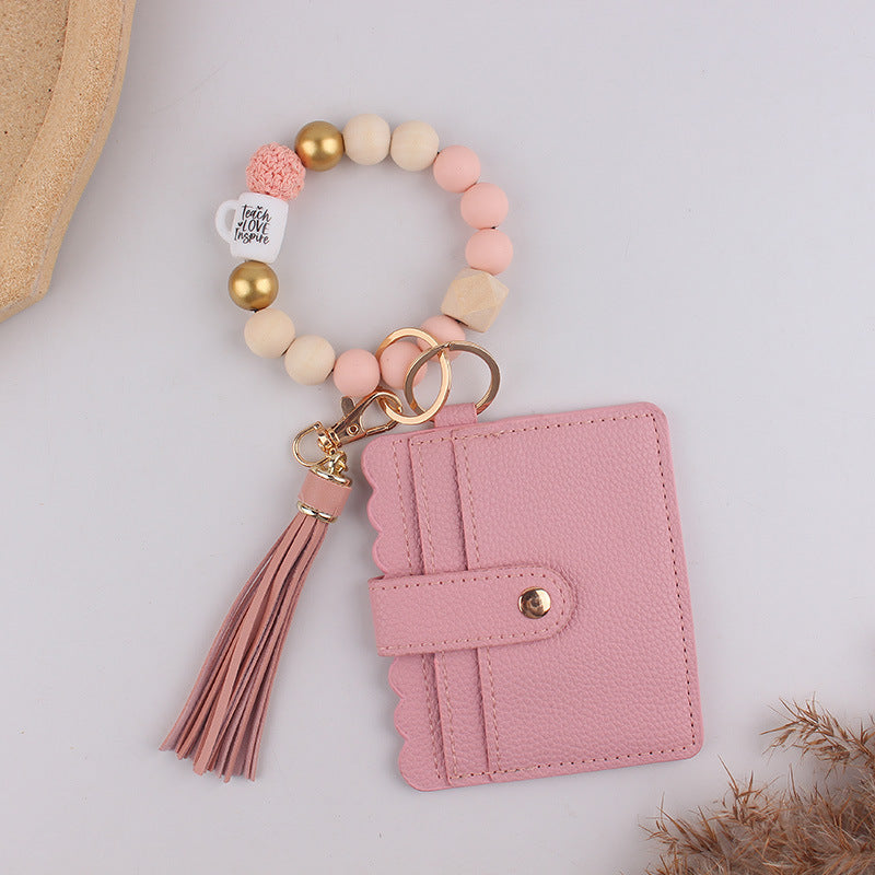 Wholesale Silicone Key Card Holder Wristlet  keychain