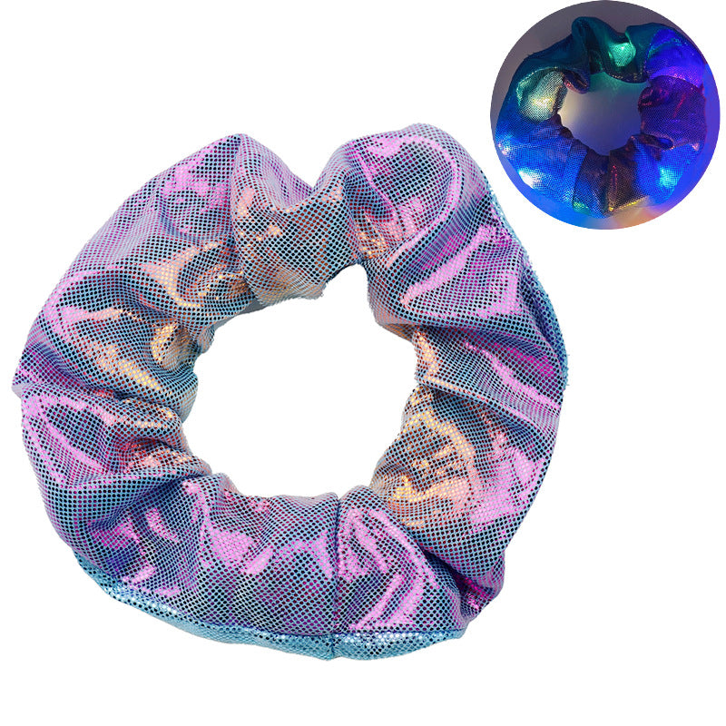 Wholesale Fabric LED Glitter Large Intestine Hair Ties