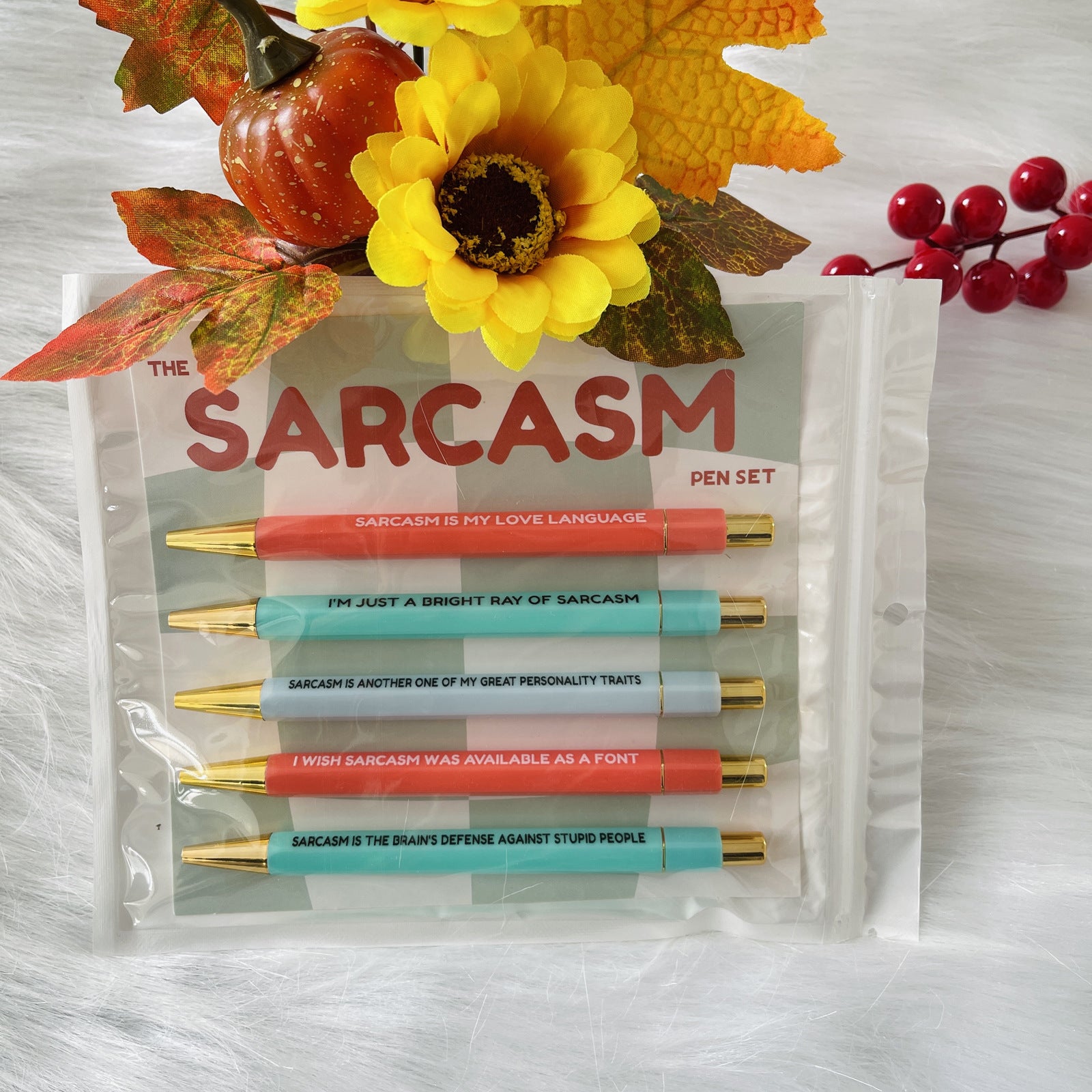 Wholesale Nurse Theme Incentive Text FUCK Plastic Pen 5 Pieces/set
