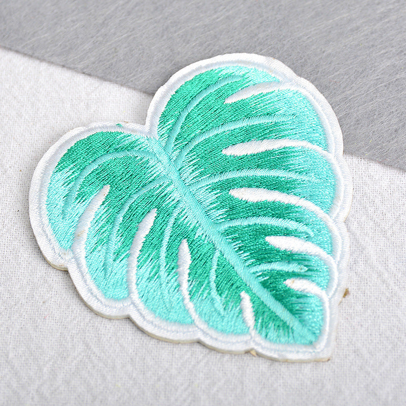 Wholesale Self Adhesive Embroidered Leaf Patches DIY Clothing Accessory Craft Supply For Bags Hats Shoes Home Decor