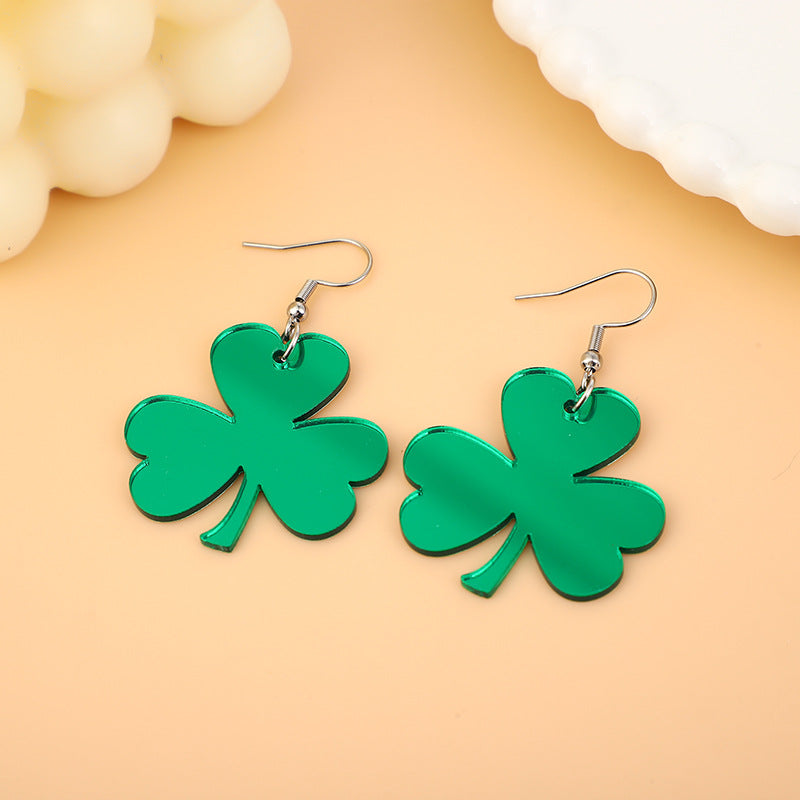 Wholesale St. Patrick's Day Stainless Steel  Carnival Personality  Earrings