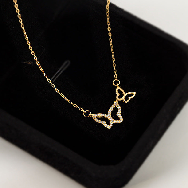 Wholesale S925 Silver Butterfly Necklace