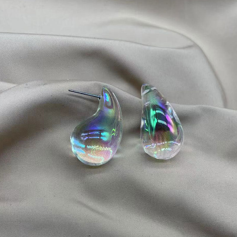 Wholesale Colored Acrylic Water Drop Earrings