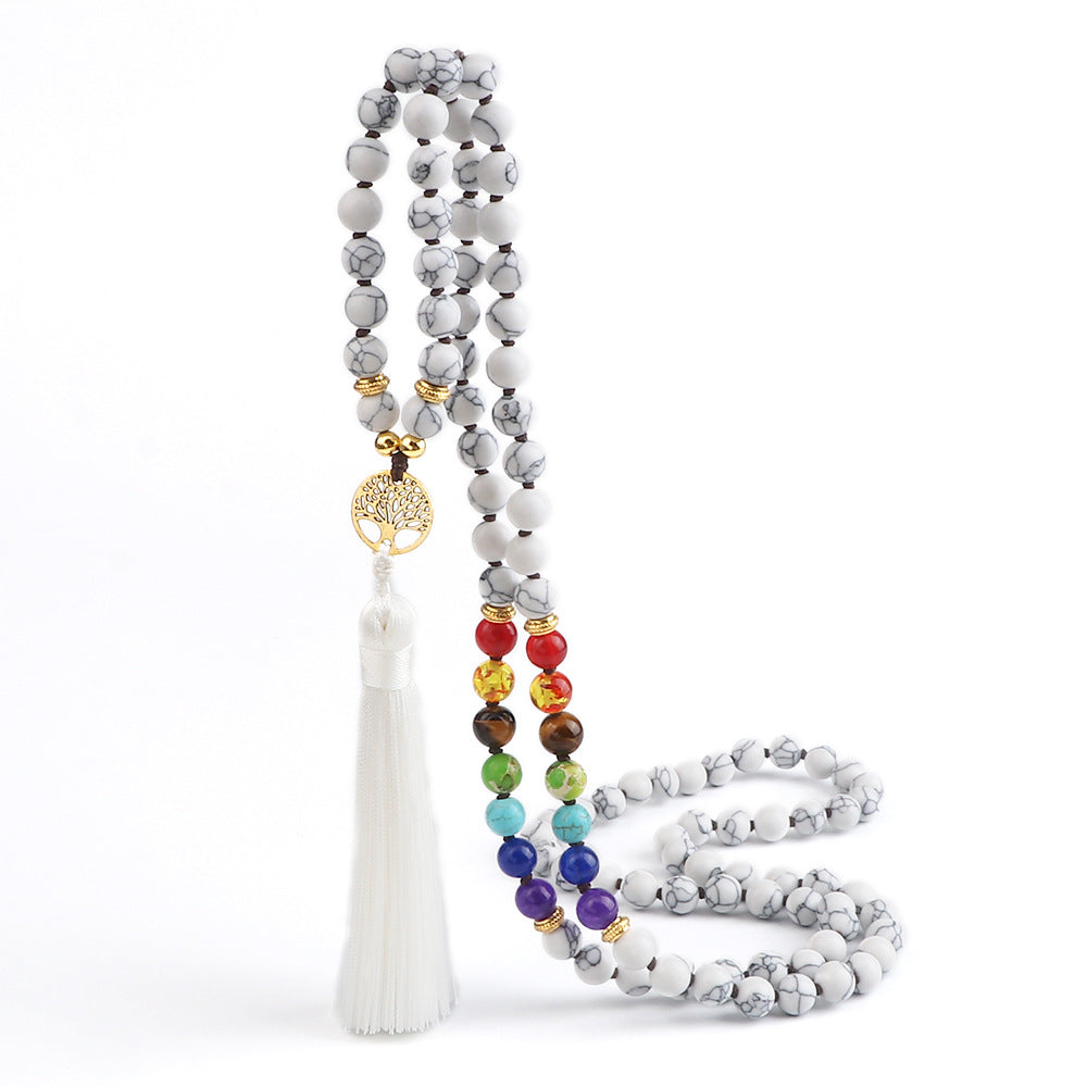 Obsidiana al por mayor 108pcs Multicapa Multilapa de la vida Pulsero de borla