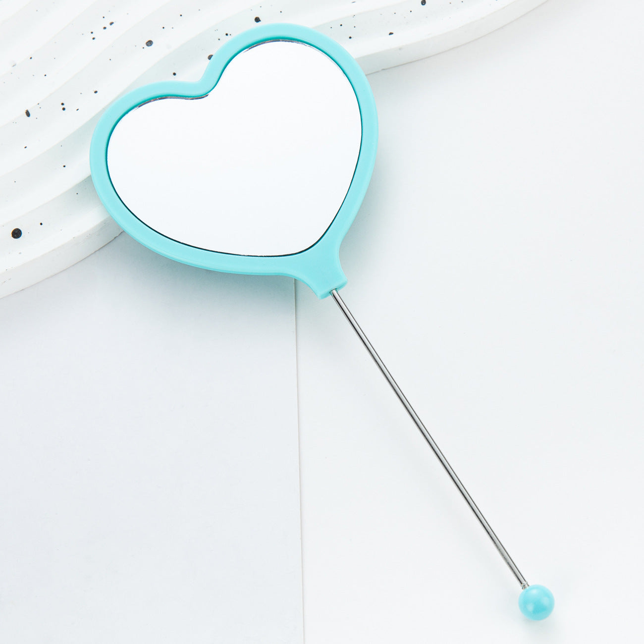 Wholesale DIY beaded handle mirror handheld makeup mirror