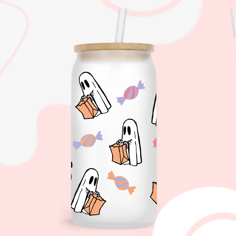 Wholesale Ghostly Witch Halloween 16oz Cup UV DTF Wraps