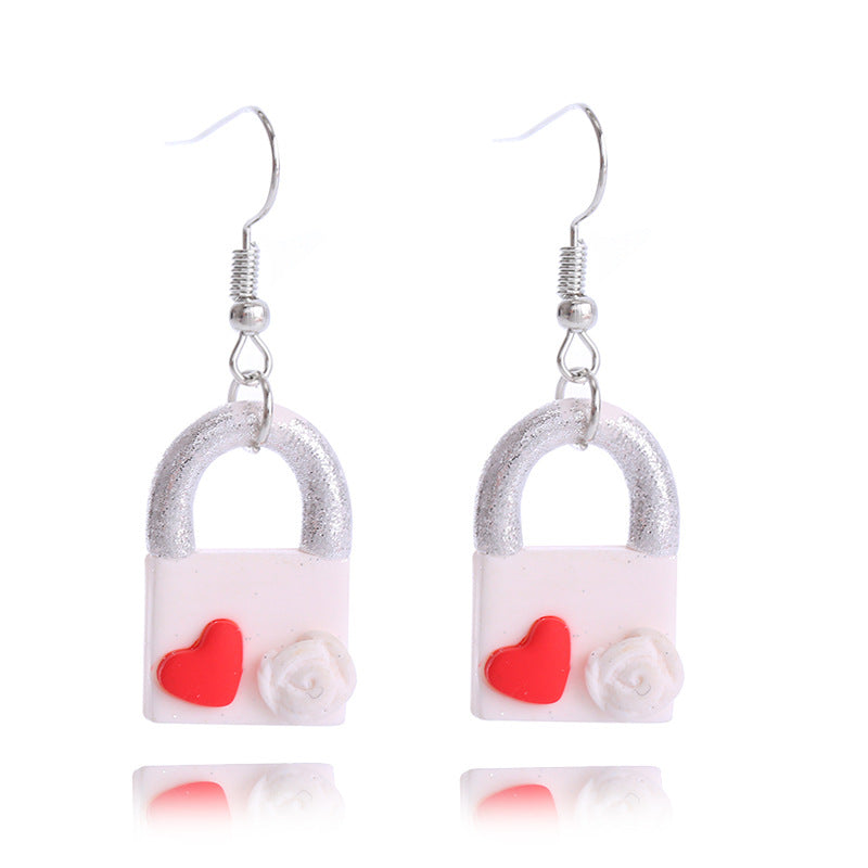 Wholesale Valentine's Day Love Soft Ceramic Earrings