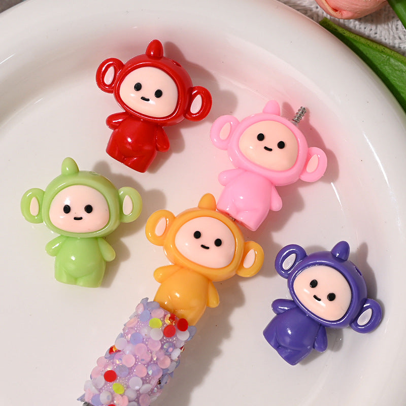 Wholesale 10pcs/pack Cartoon Teletubbies Rubber Beads DIY Beading