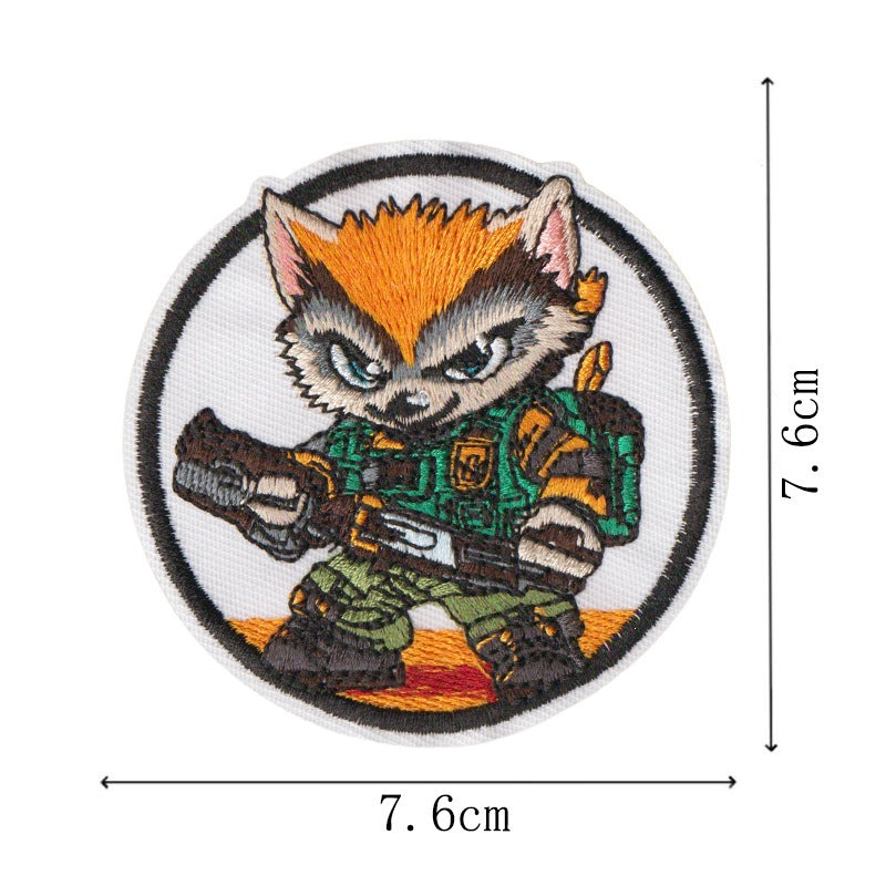 Wholesale Trendy Tactical Fox Embroidered Patches 16 Pieces Jungle Combat Iron On Appliques For Clothing Bags DIY Resale