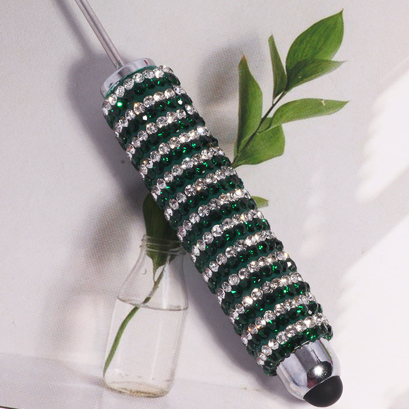 Wholesale beadable pens Full diamond color rhinestone beaded touch screen pen