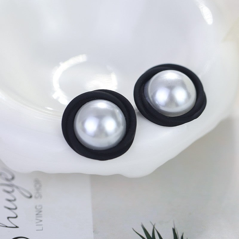 Wholesale French Retro Vintage Flower Pearl Earrings