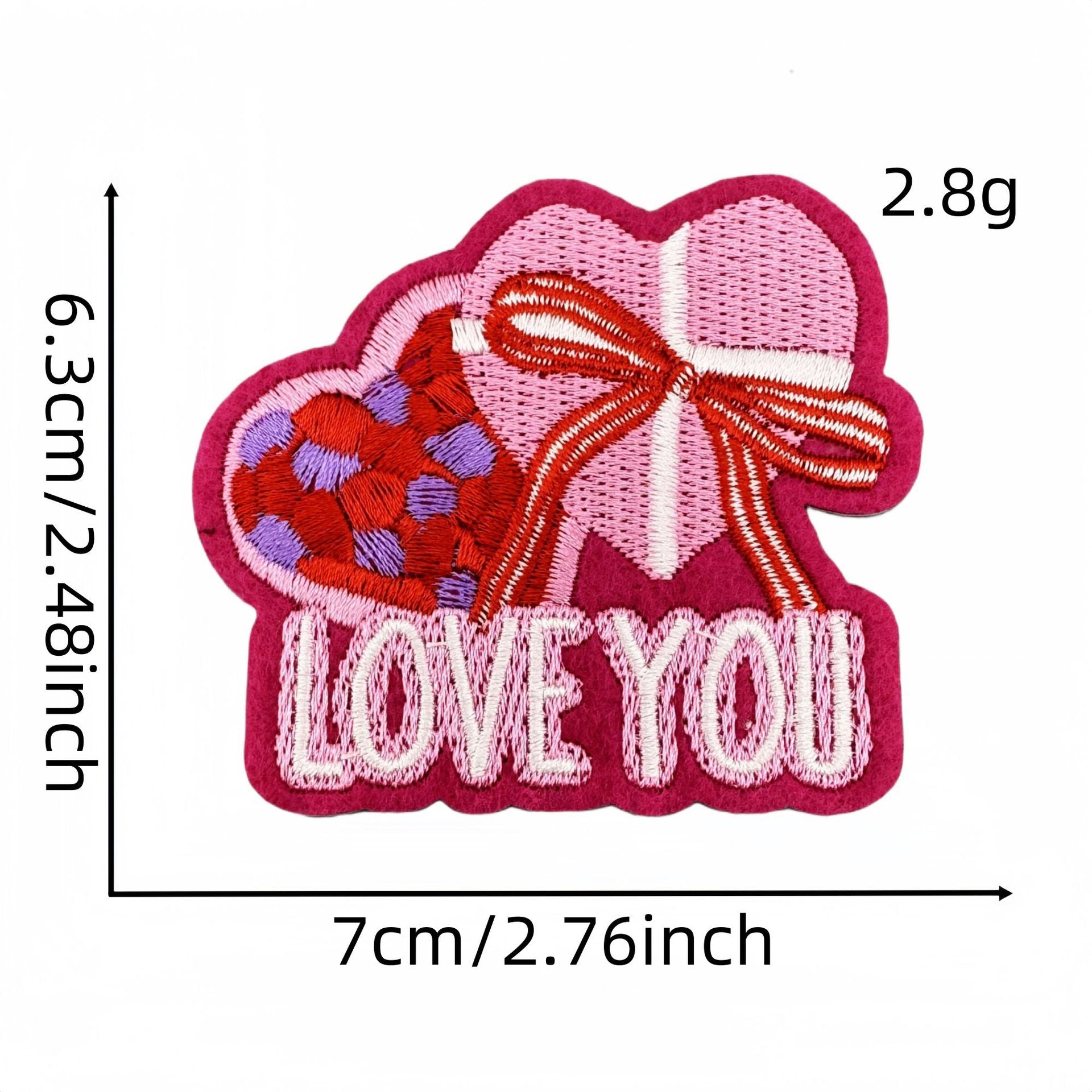 Wholesale Valentine' s Day Pink Love Cartoon Embroidery DIY Patches