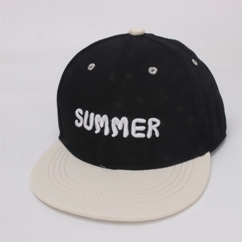 Wholesale Cotton Polyester Embroidered English Letter Flat Edge Children's Baseball Hat