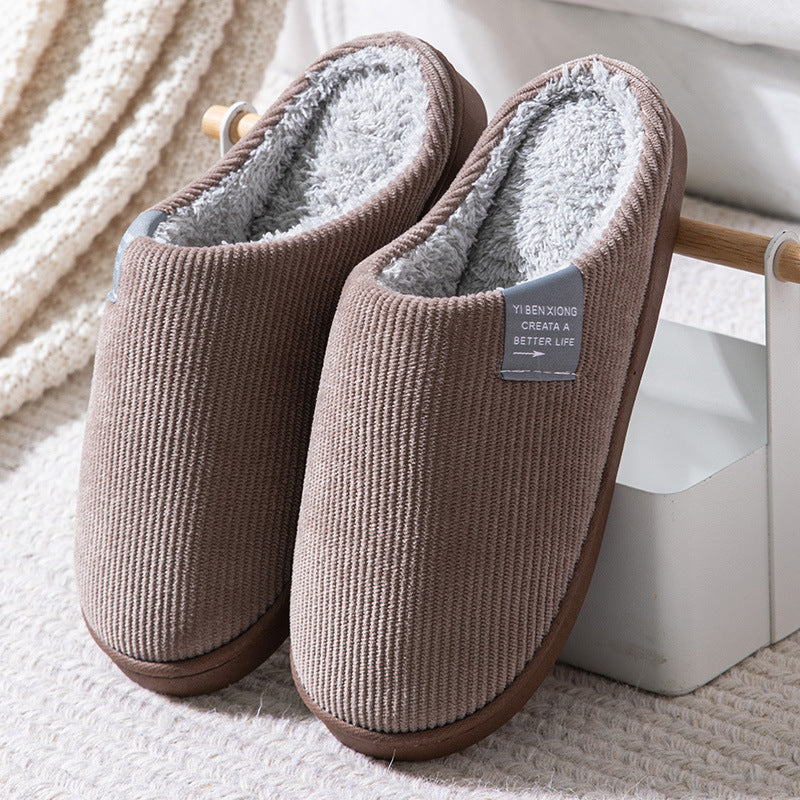 Wholesale Plush Thick Bottom Winter Non-slip Slippers