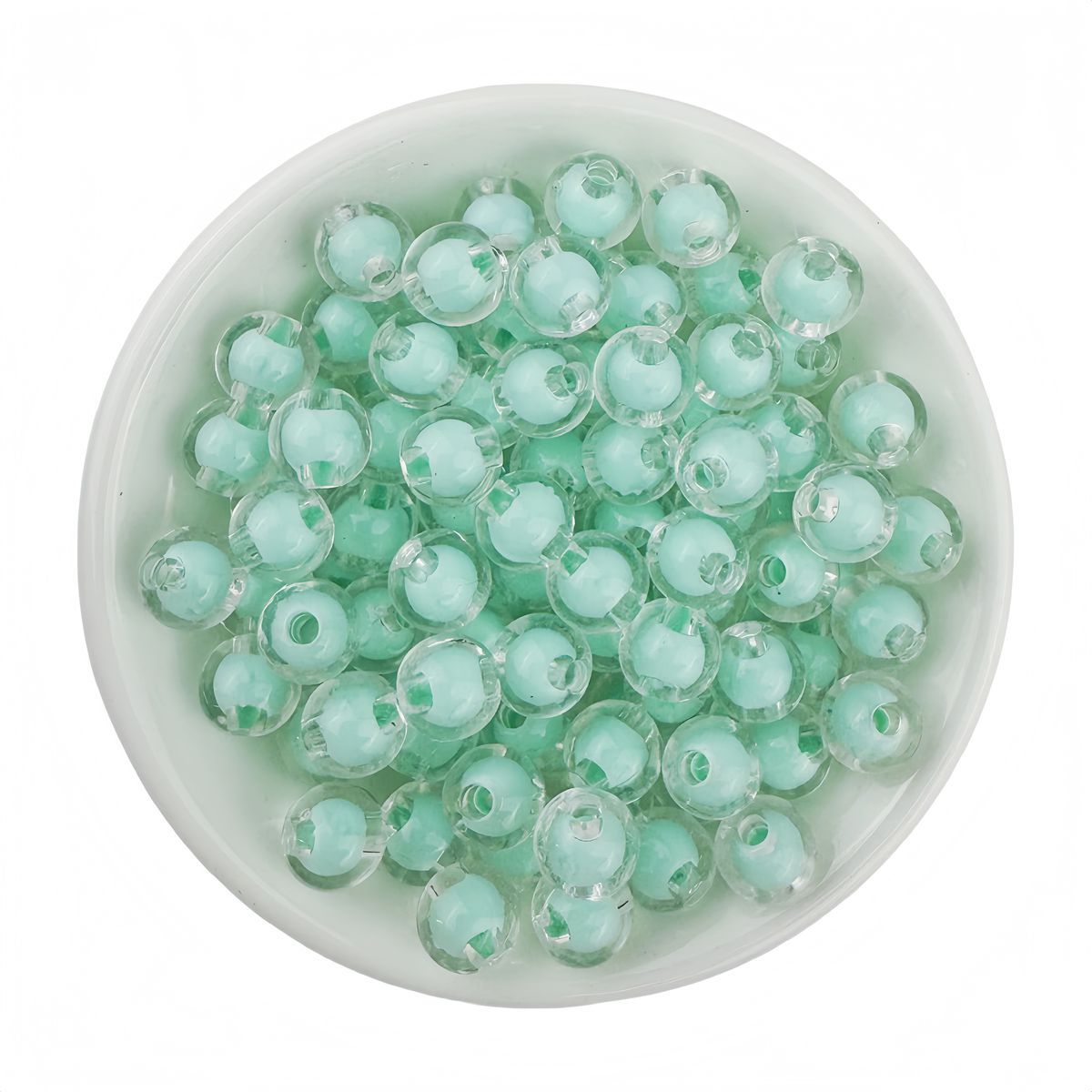 Wholesale 8mm10mm transparent beads straight hole color beads diy 50pcs/pack