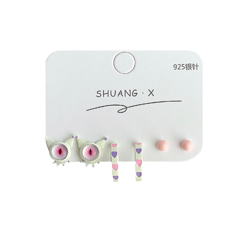 Wholesale Cute Little Monster Alloy Earrings Set