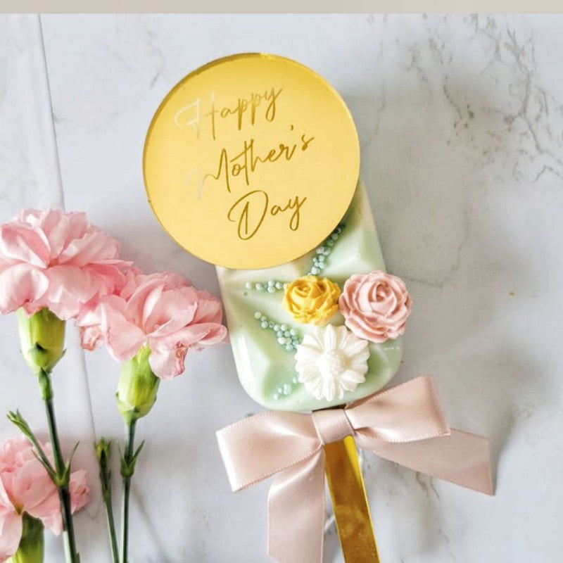 Wholesale10PCS/PACK Mother's Day Acrylic Cake Decoration