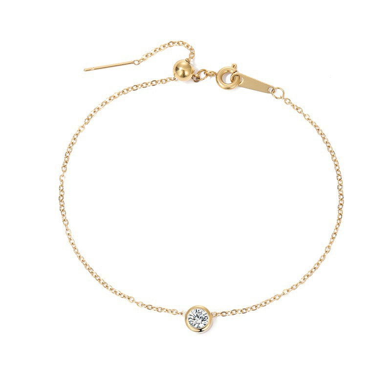 Wholesale Stainless Steel Inlaid Diamond Necklace Bracelet Accessories