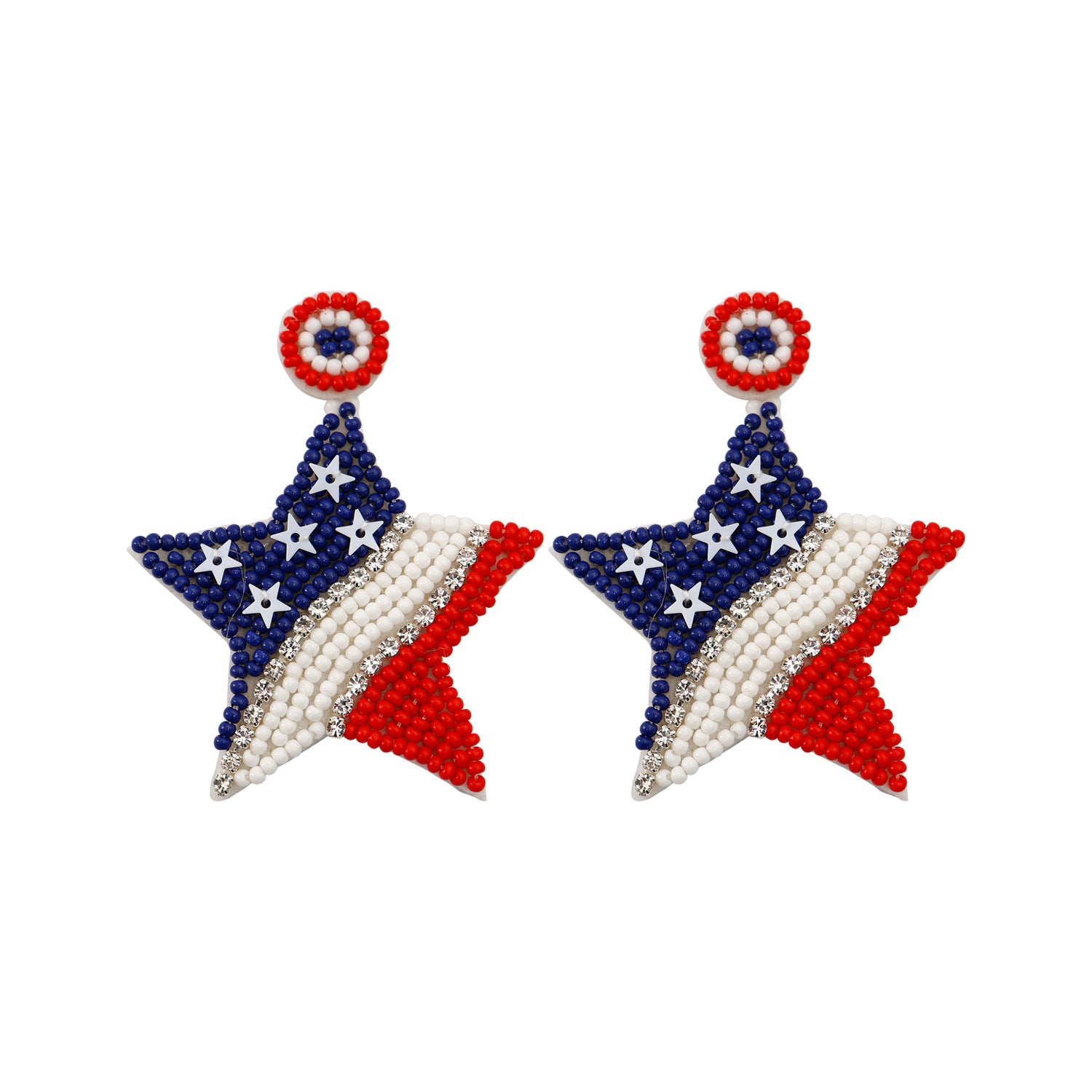 Wholesale Pentagram Independence Day Earrings