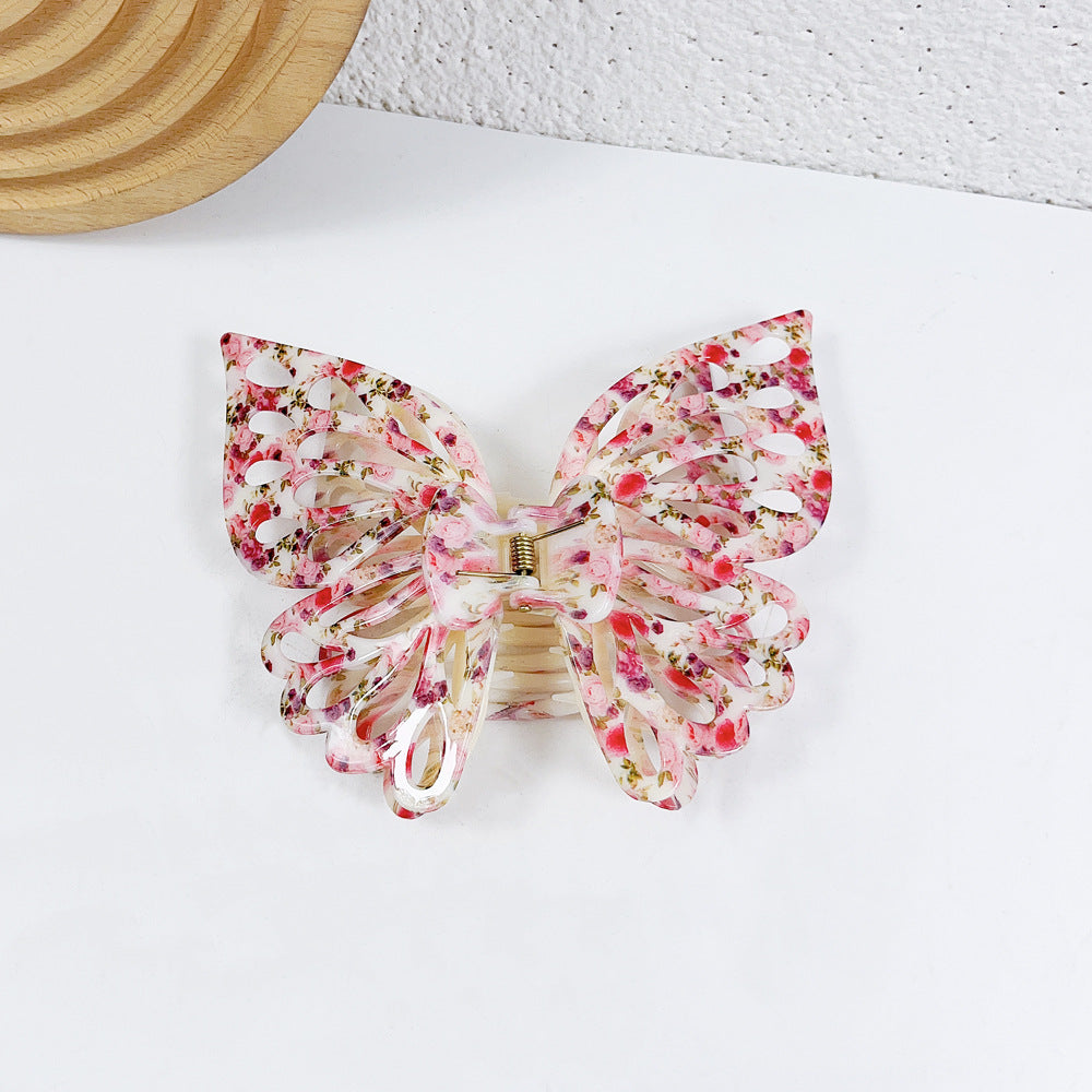 Wholesale Double Layer Butterfly Plastic Hair Clips