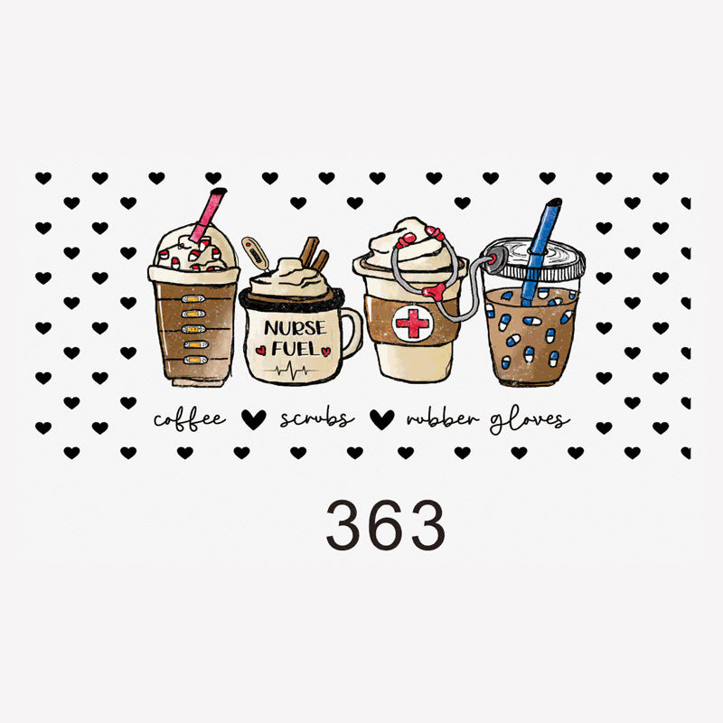 Wholesale 5PCS 16oz Glass Cup Cute Cup Stickers wraps