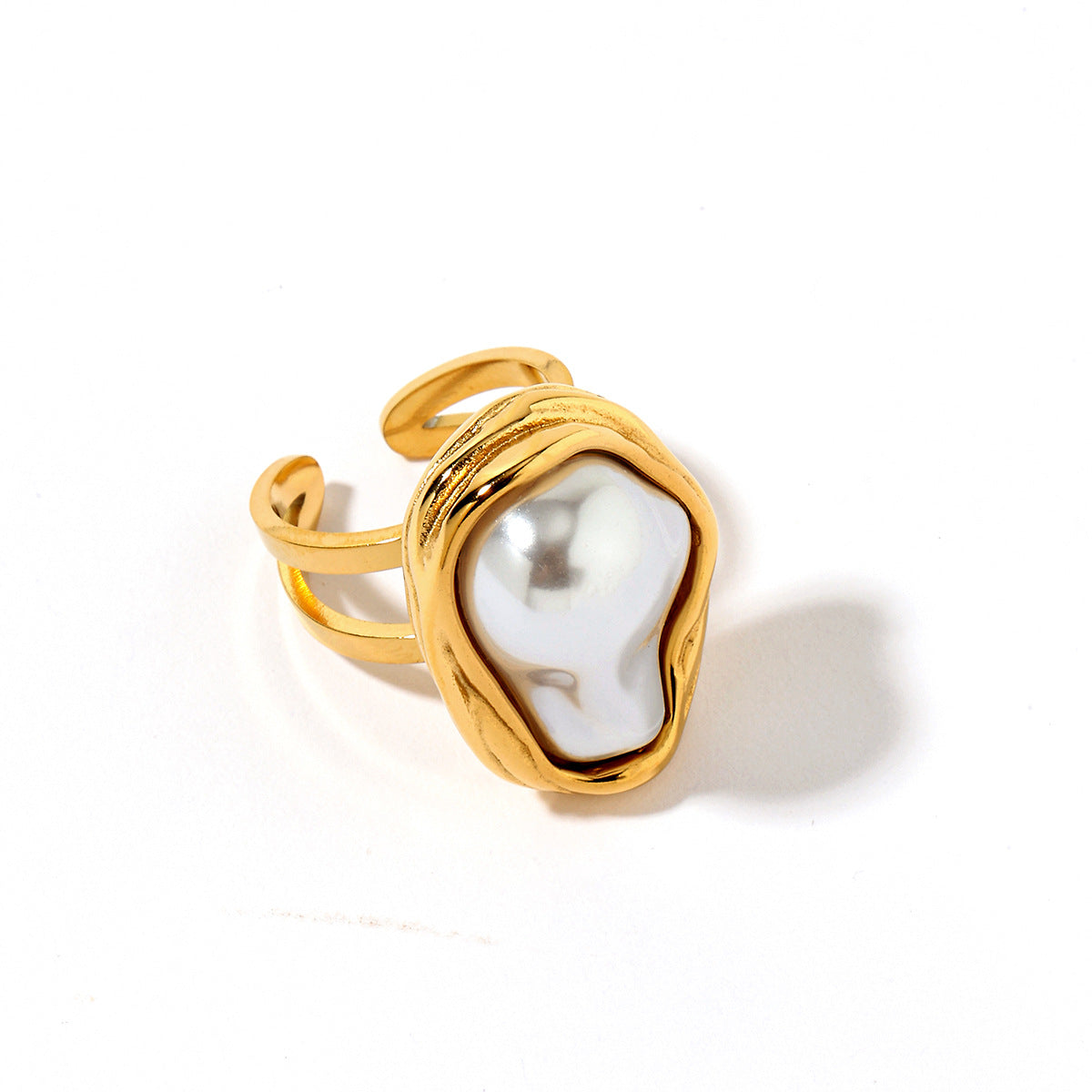 Wholesale Steel Stainless Steel Ring Vintage Round Irregular Rings