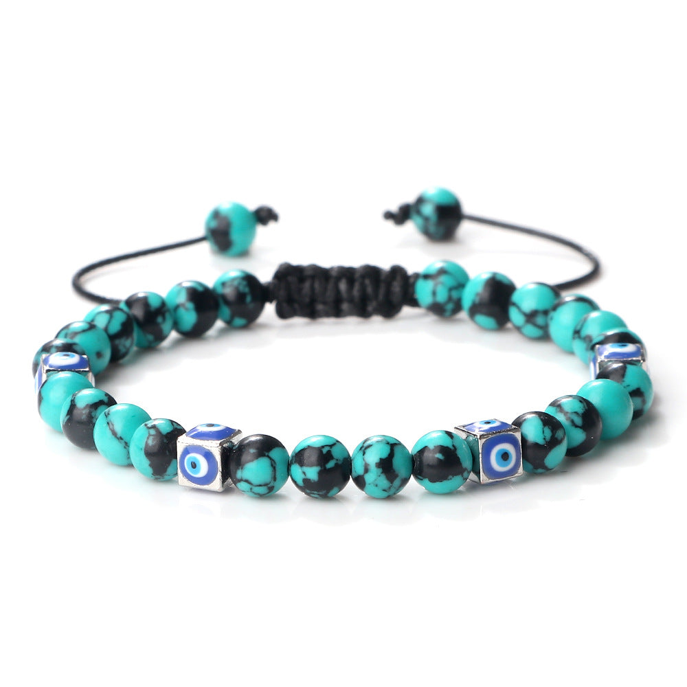 Wholesale Hand woven square Devil' s Eye bracelet