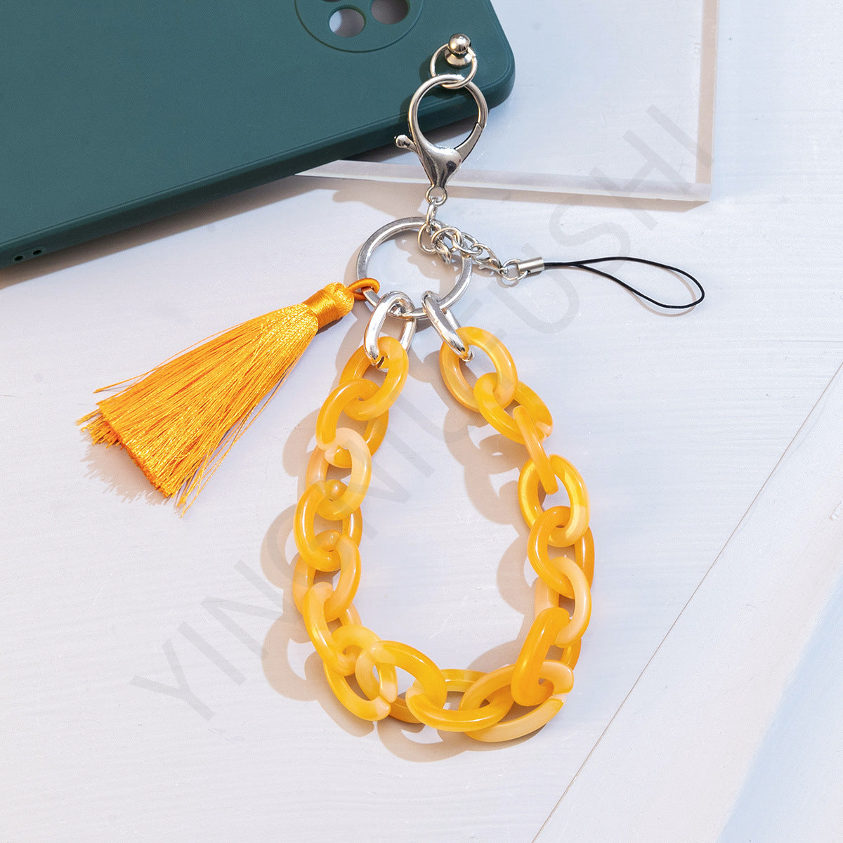 Wholesale Acrylic Colorful Tassels Keychains