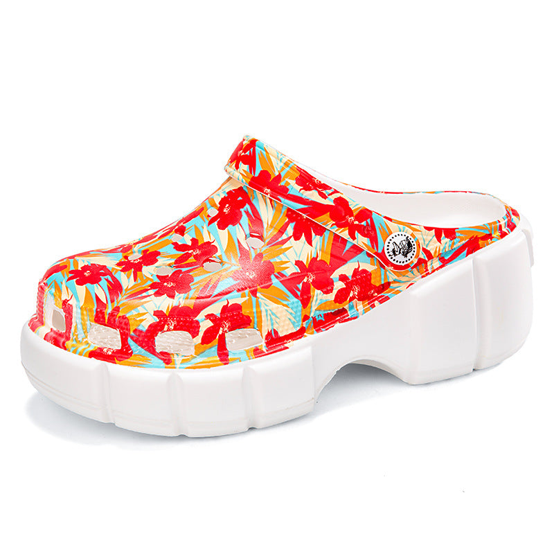 Wholesale of Women's Height Increasing EVA Perforated Shoes for External Wear